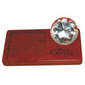 Wood Note Holder W/ Diamond Paper Weight